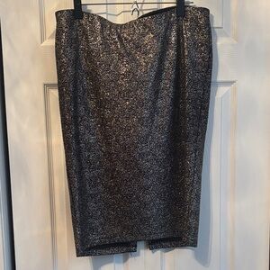 Elegant Black and Gold Glitter Skirt